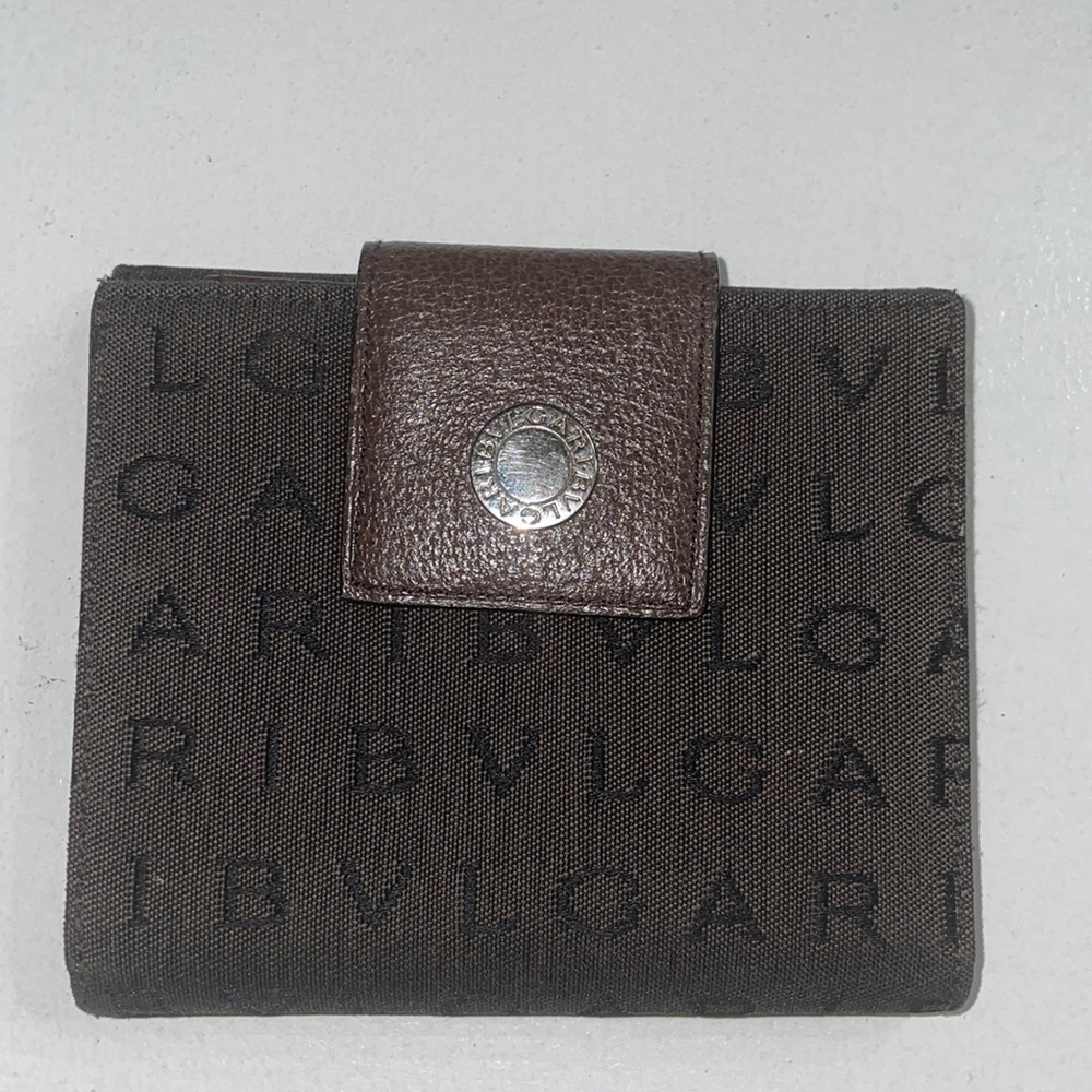 BVLGARI canvas monogram wallet